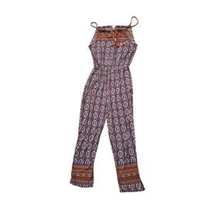 Boho Print Jumpsuit S/M Lightweight Festival Summer Romper